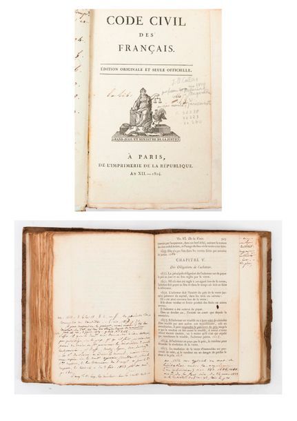 Null Code civil des Français.

Edition originale et seule officielle. Livres I à&hellip;