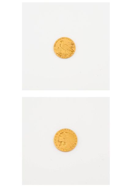 Null ÉTATS-UNIS

Pièce de 2,5 dollars, Tête d'indien en or, 1910.

Poids net : 4&hellip;