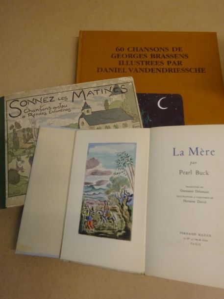 Null Lot de 3 livres modernes: 

- BUCK Pearl, La Mère. Trad. Germaine Delamain.&hellip;