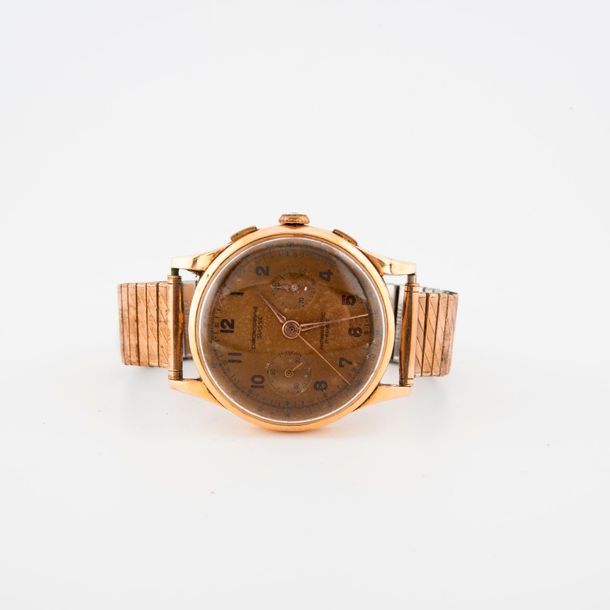 CHRONOGRAPHE SUISSE 

Montre bracelet chronographe d'homme. 

Boîtier rond en or&hellip;