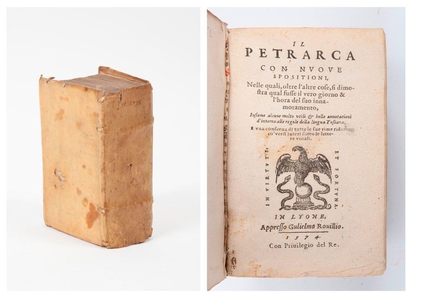 PETRARCA (Francesco) 

Il Petrarca con nuoue spositioni.

In Lyone, Appresso Gul&hellip;