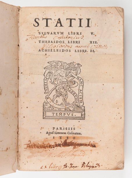 STATIUS (Publius Papinus). 
Statii Sylvarum libri V, Thebaidos libri XII, Achill&hellip;