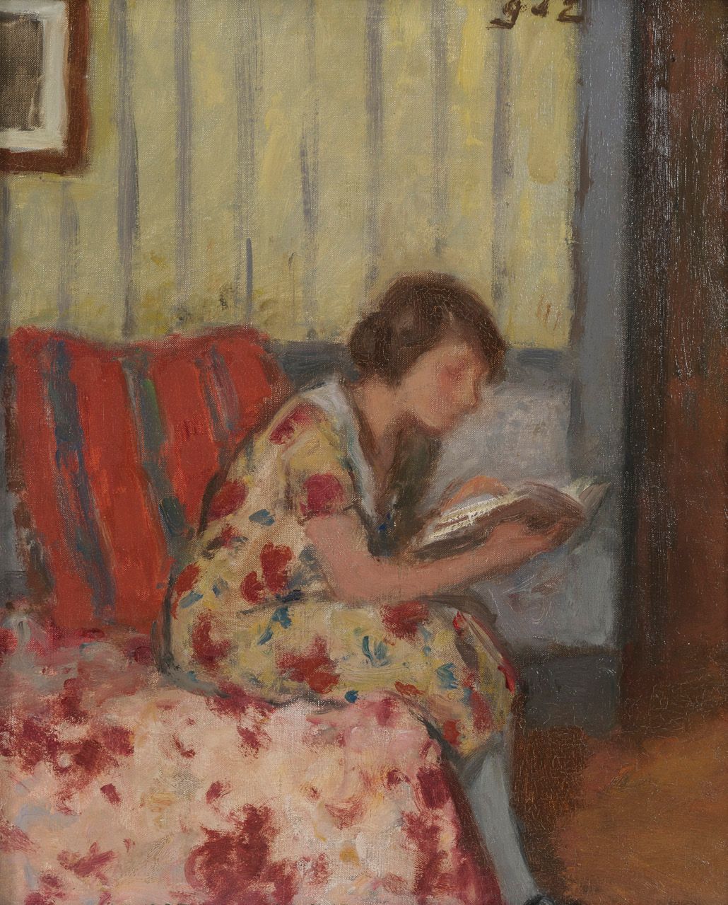 Georges D'ESPAGNAT (1870-1950) 


Femme lisant.



Huile sur toile.



Signée du&hellip;