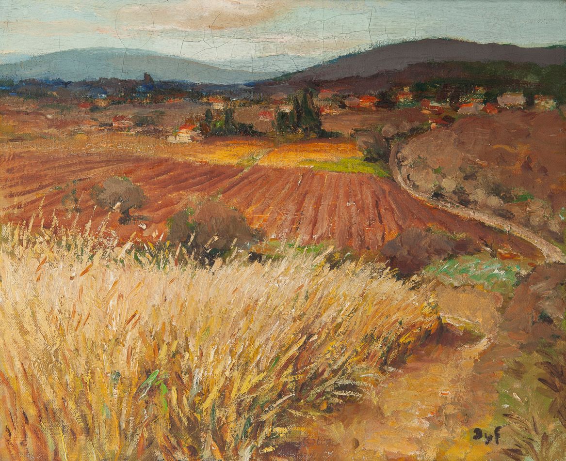 MARCEL DYF (1899-1985) 
Les blés à Saint-Paul.
Huile sur toile.
Signée en bas à &hellip;