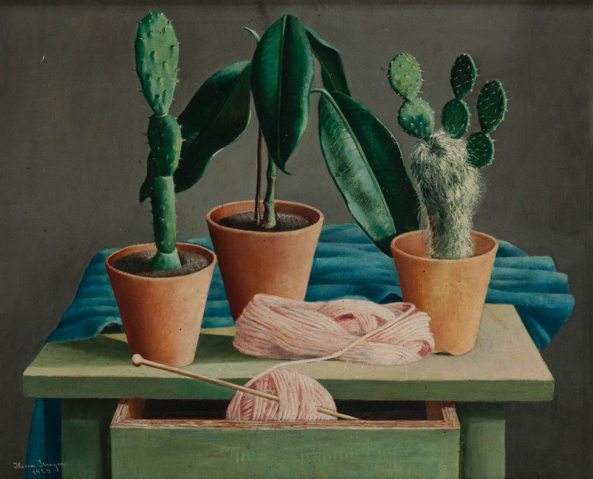Ilona SINGER-WEINBERGER (1905-1944) 


Still life with cactus and wool ball, 192&hellip;