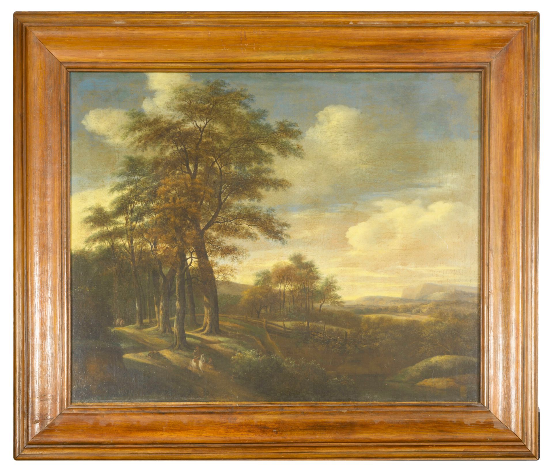ÉCOLE FRANCAISE de la première moitié du XIXème siècle 
Paysage de campagne bois&hellip;