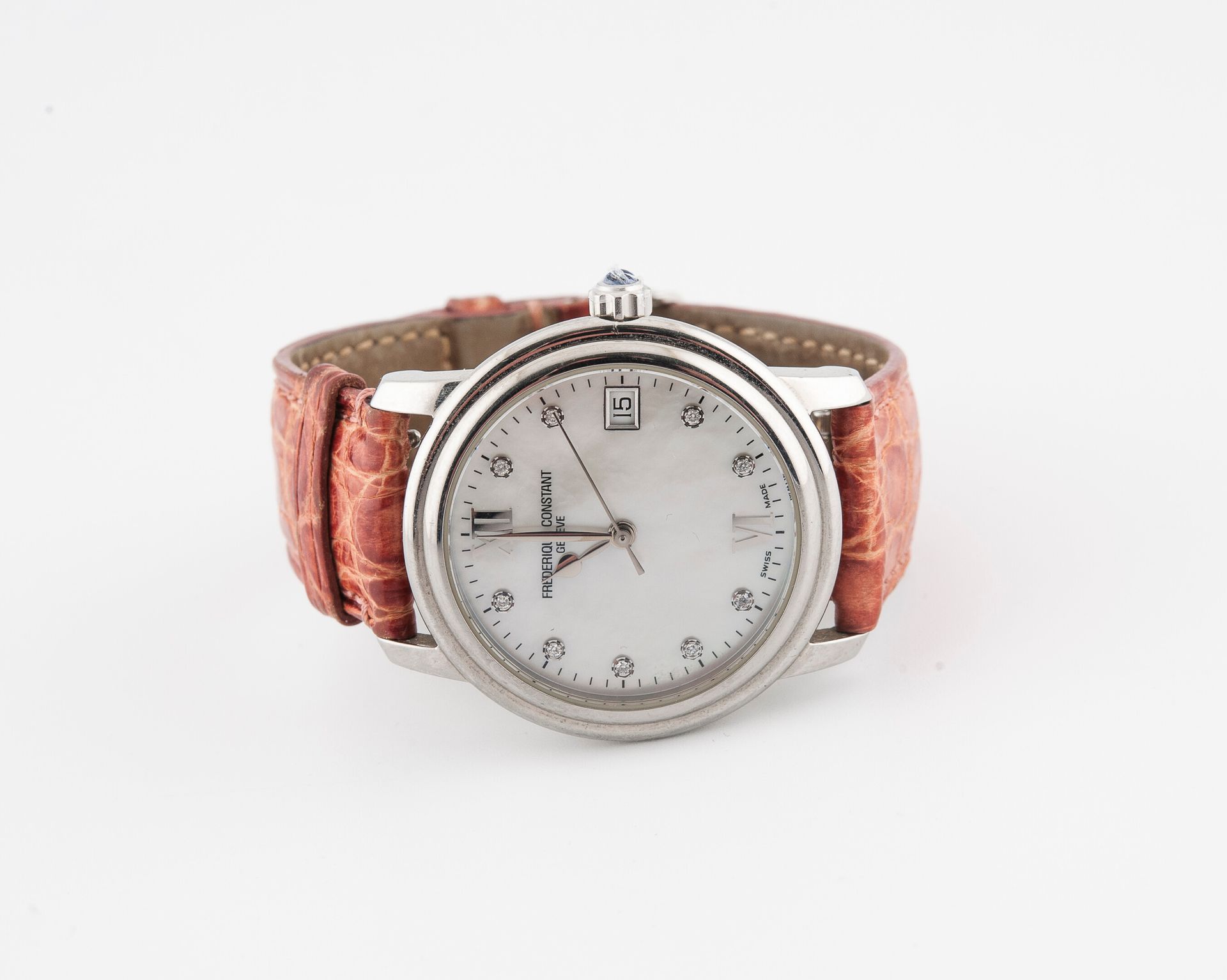 FREDERIQUE CONSTANT Damen-Armbanduhr. 

Rundes Stahlgehäuse. 

Zifferblatt mit P&hellip;