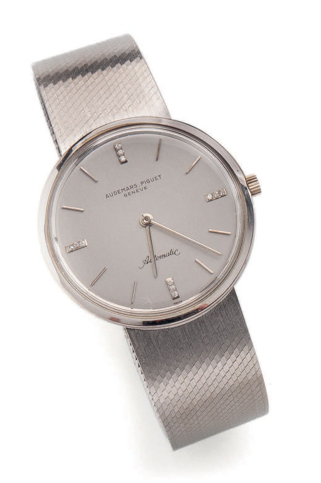 AUDEMARS-PIGUET, Genève Men's wristwatch in white gold (750). 
 Round case, with&hellip;