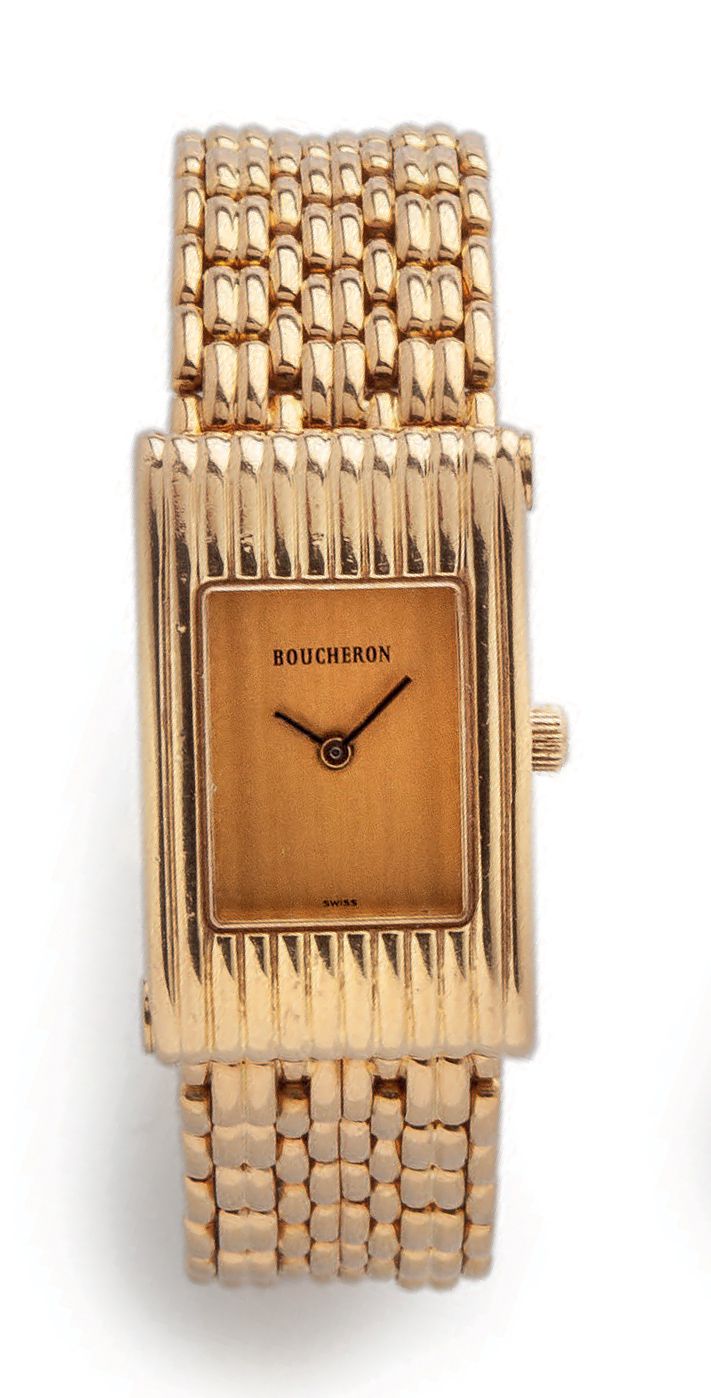 BOUCHERON, REFLET Montre bracelet de dame.
Boîtier en or jaune (750) de forme re&hellip;