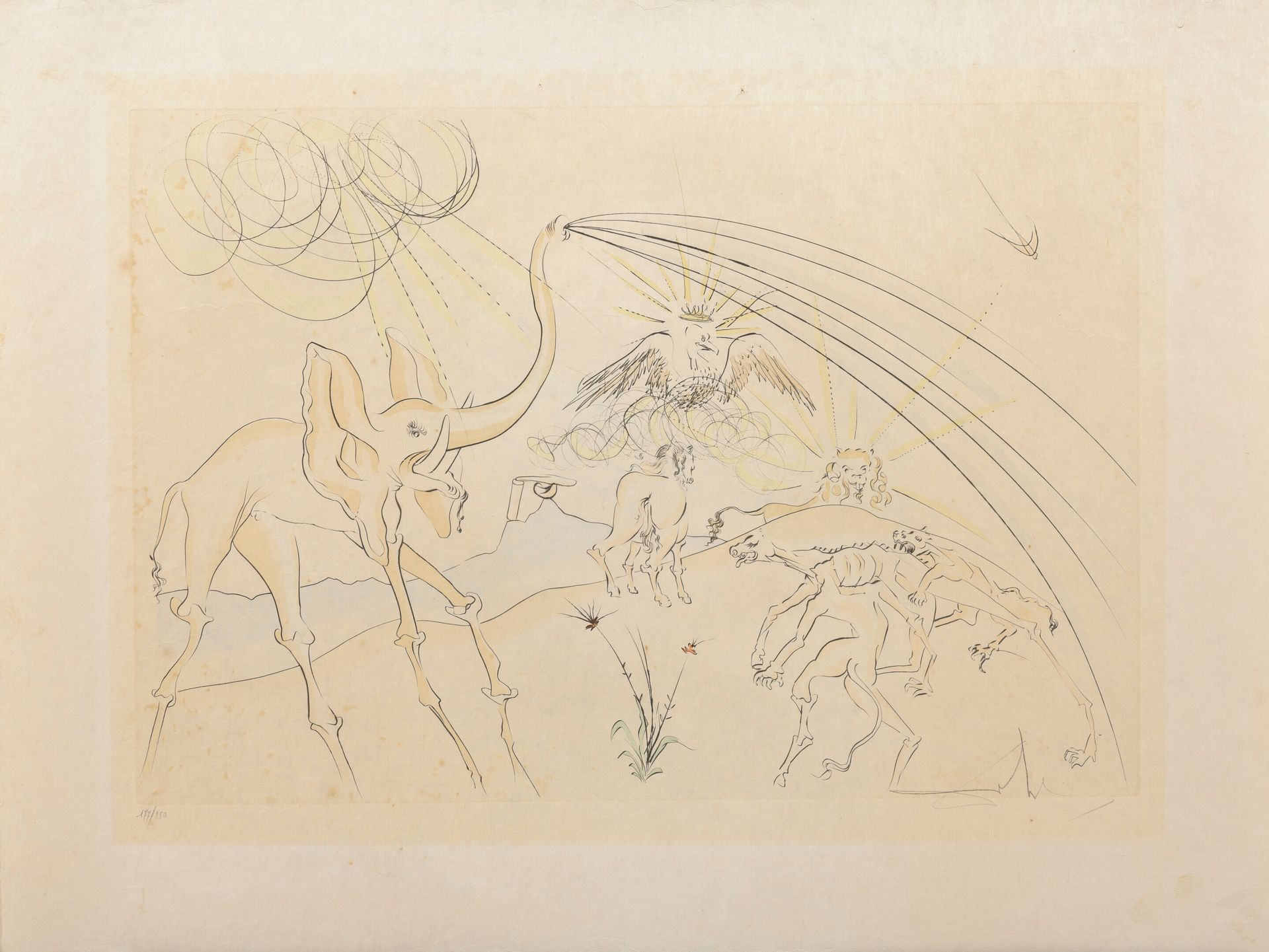 Salvador DALI (1904-1989) The Animals Sick of the Plague, 1974.

Plate from the &hellip;