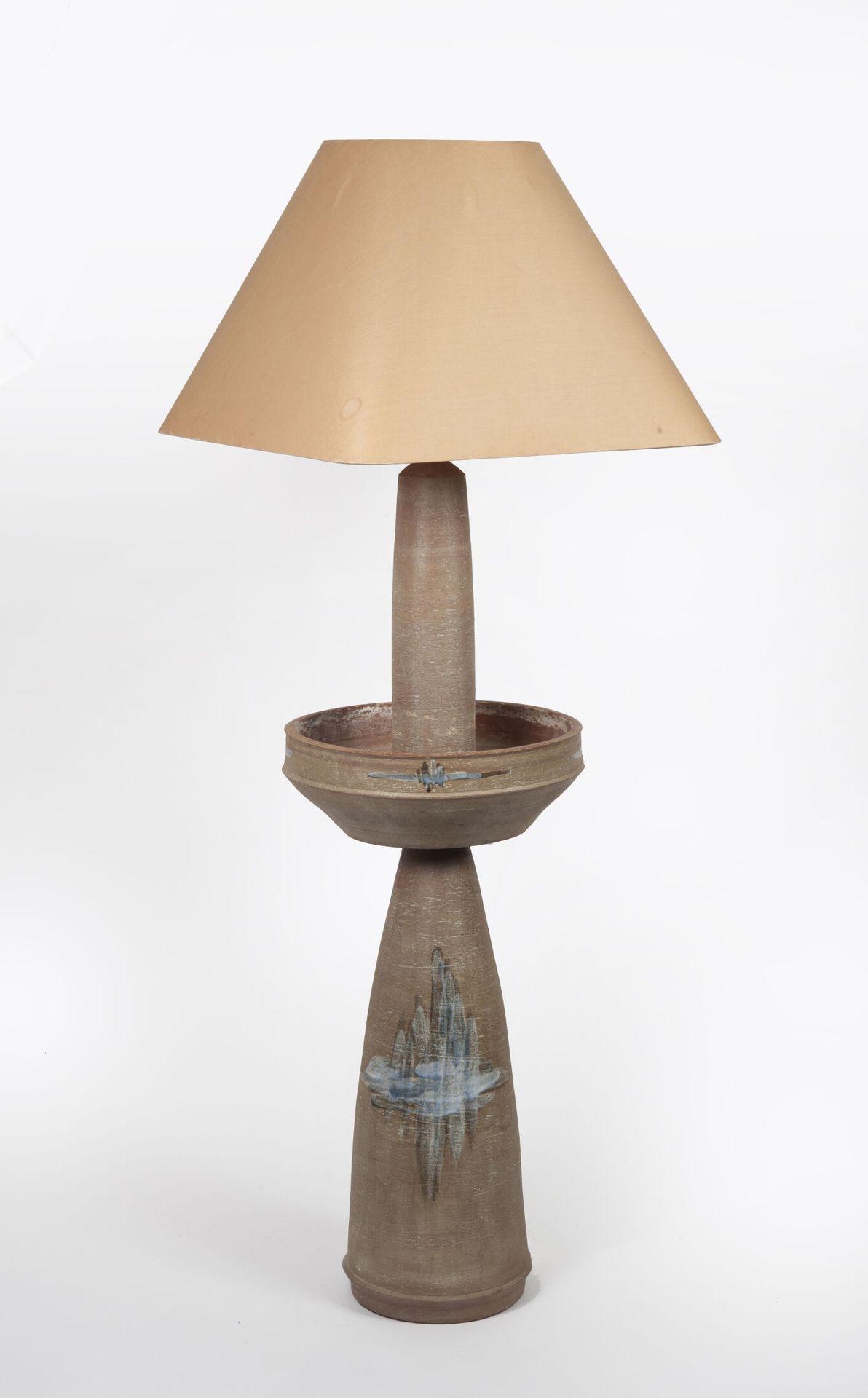 BARTHOLDY, DANEMARK Floor lamp, circa 1970.

In glazed ceramic.

Signed and engr&hellip;