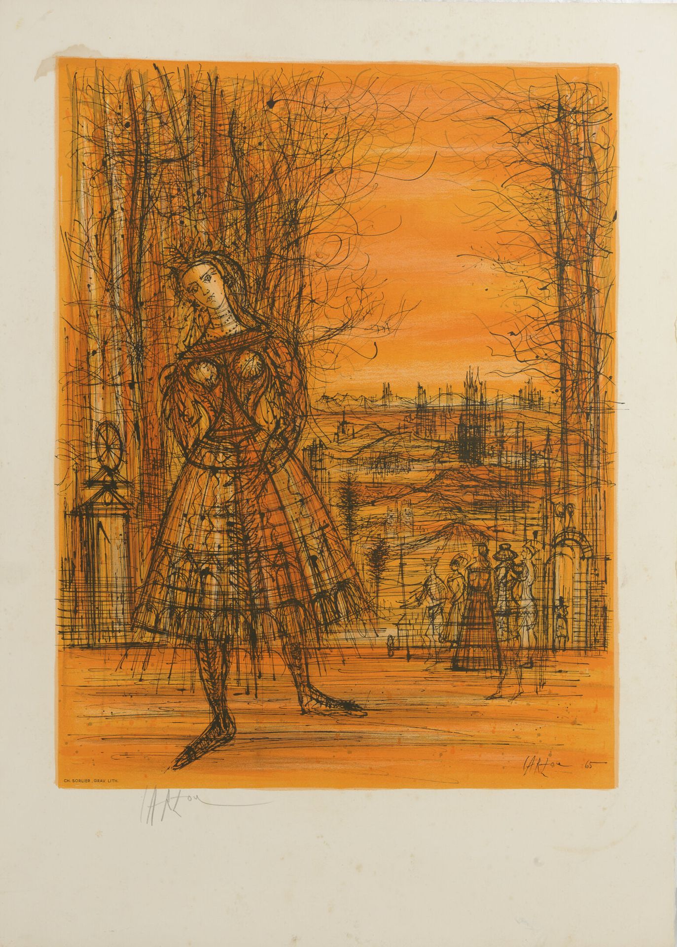 Jean CARZOU (1907-2000) Giselle, 1966.

Litografía en color sobre papel.

Firmad&hellip;
