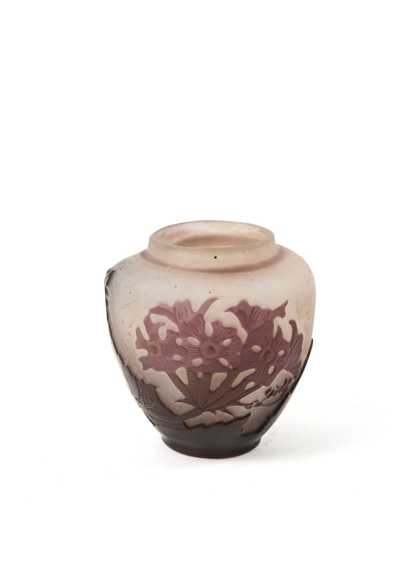 ÉTABLISSEMENTS GALLÉ Sehr kleine eiförmige Vase auf kleinem Absatz und breitem H&hellip;