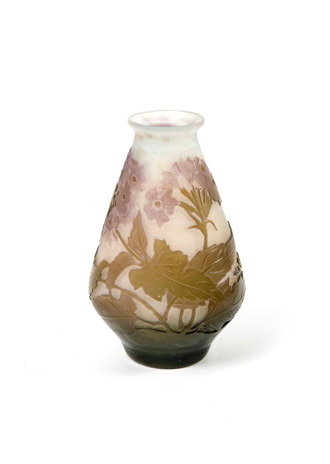 Etablissements Emile GALLE Kleine kegelstumpfförmige Vase mit flachem Boden und &hellip;