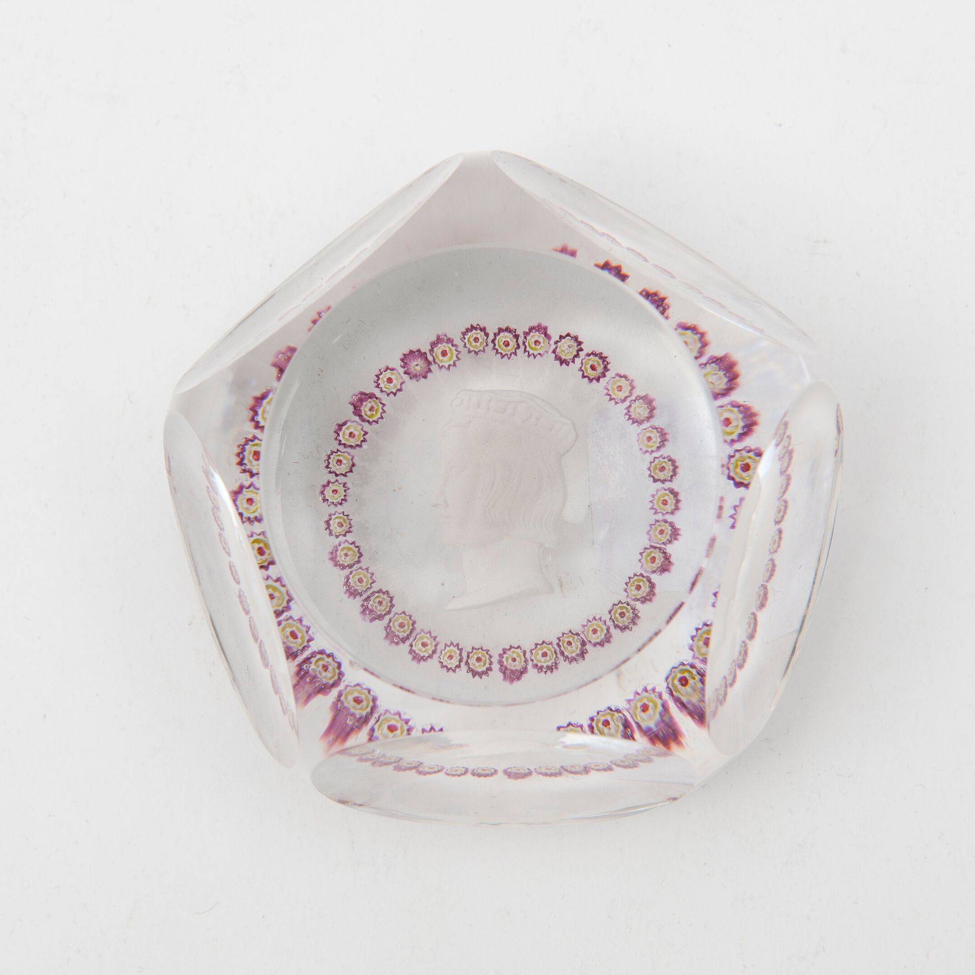 SAINT-LOUIS Paperweight in colorless crystal celebrating the bicentenary of the &hellip;