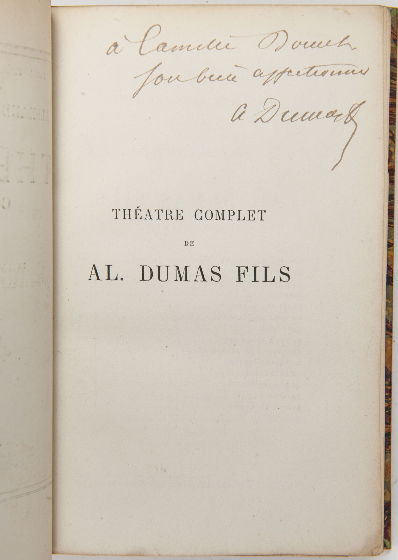 DUMAS fils (Alexandre). 完整的剧院。

巴黎，米歇尔-莱维，1868-1880年，6卷，12册，橙色半筒，chag。(Pagnant)。&hellip;