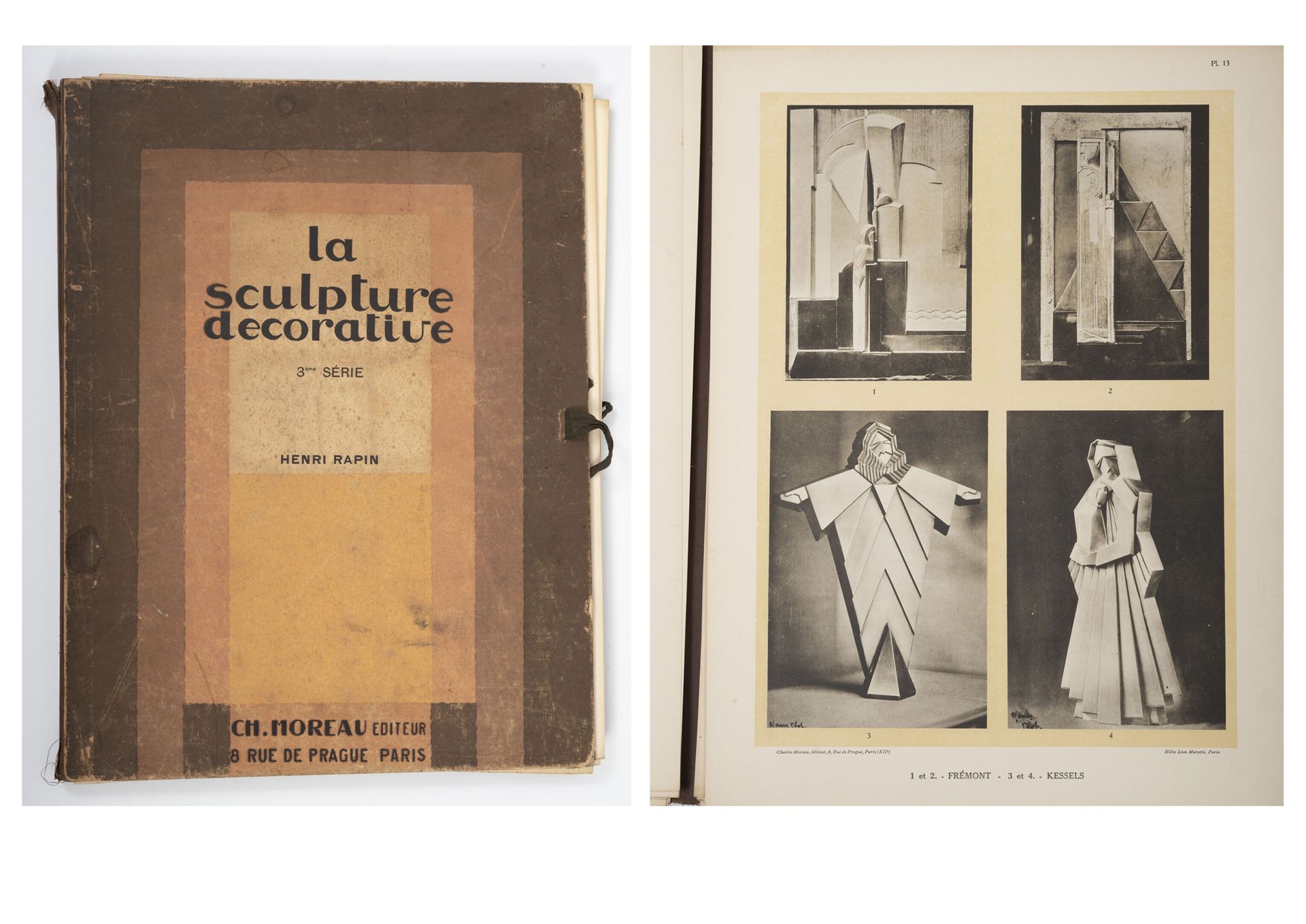 RAPIN Henri (1873-1939) 装饰性雕塑。

查尔斯-莫罗出版社，巴黎。

1卷单行本，32个雕版，对开。

使用状况，污损，未整理。