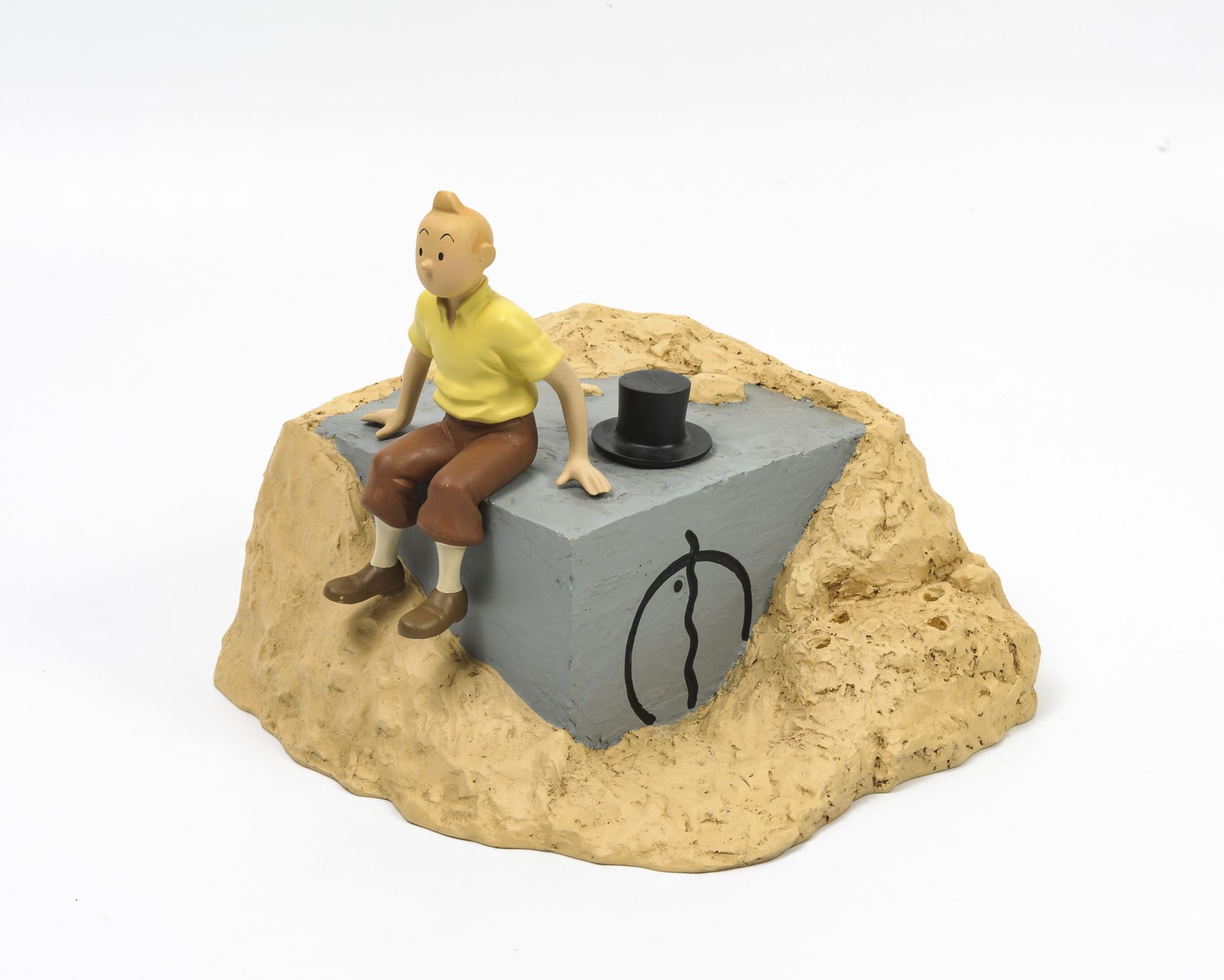 HERGE, MOULINSART Tintin, La porte du tombeau de Kih-Oskh.

Important groupe en &hellip;