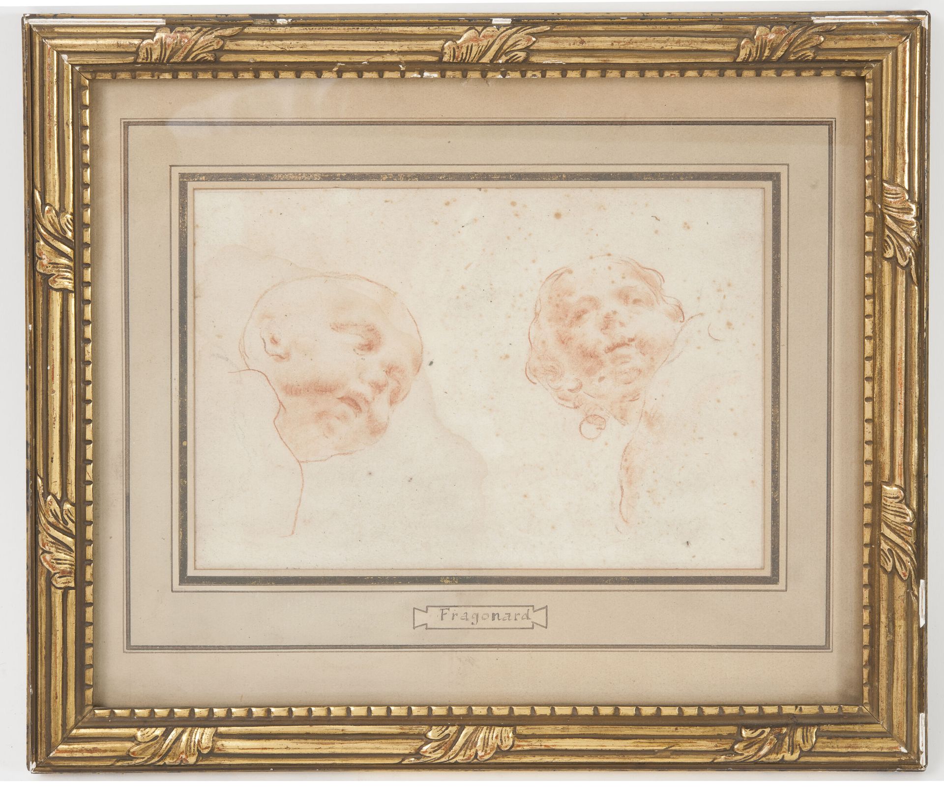 Ecole du XIXème siècle Retrato de cabezas de niños.

Sanguina y piedra negra sob&hellip;