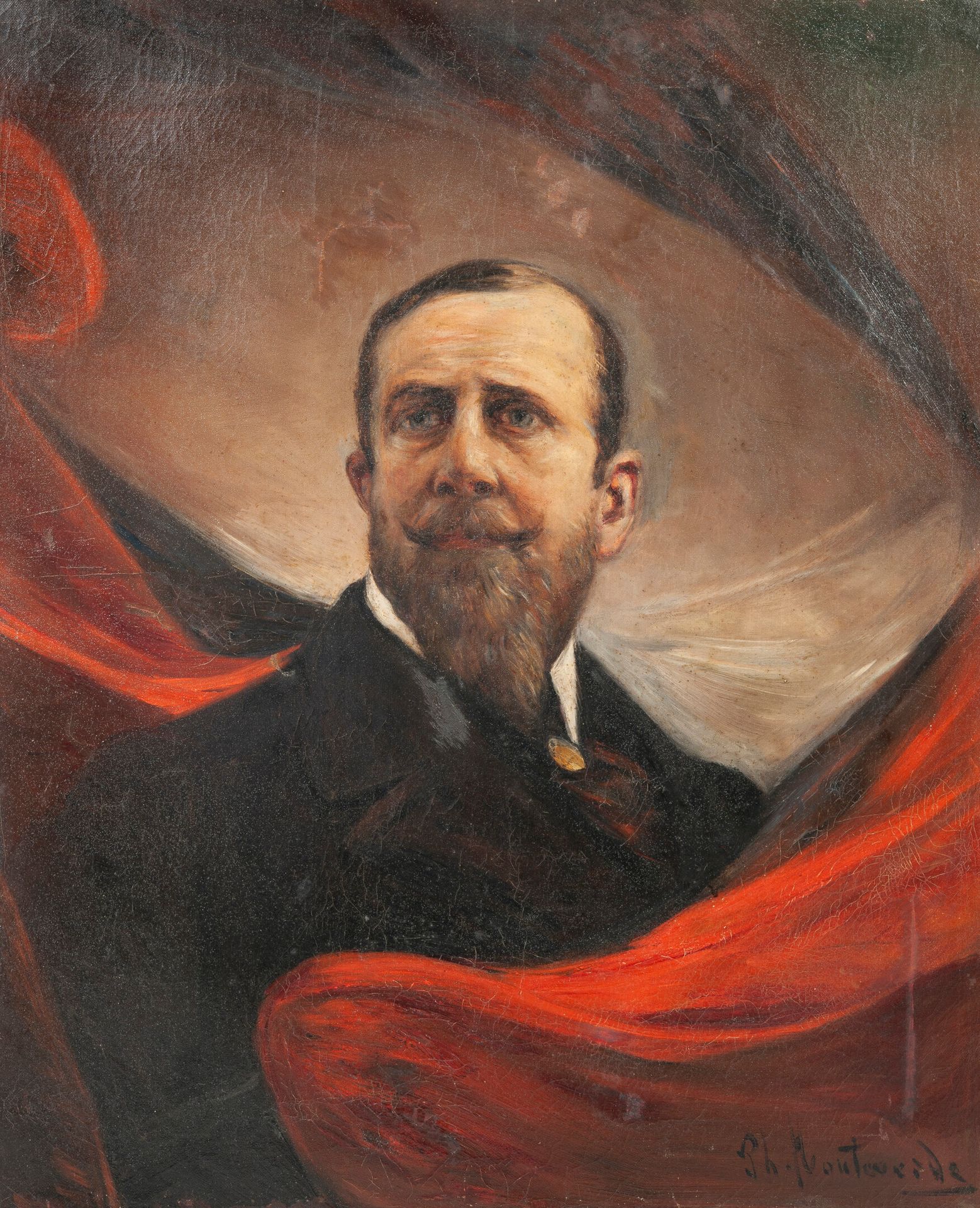 Philippe MONTEVERDE (1846-1920) Retrato de Paul Déroulède. 

Óleo sobre lienzo (&hellip;