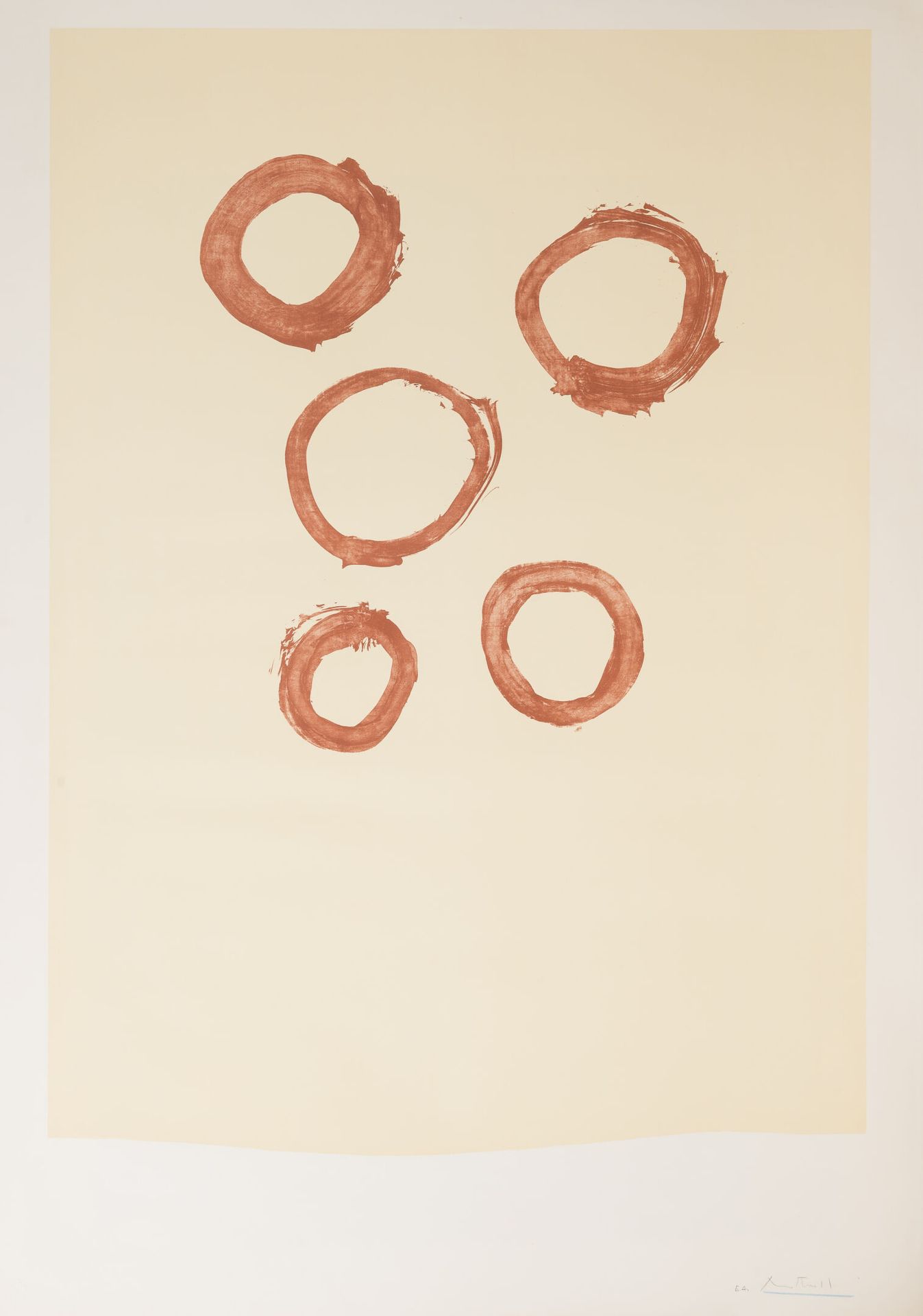 ROBERT MOTHERWELL (1915-1991) Five circles, 1971-72. 

Lithographie sur papier. &hellip;