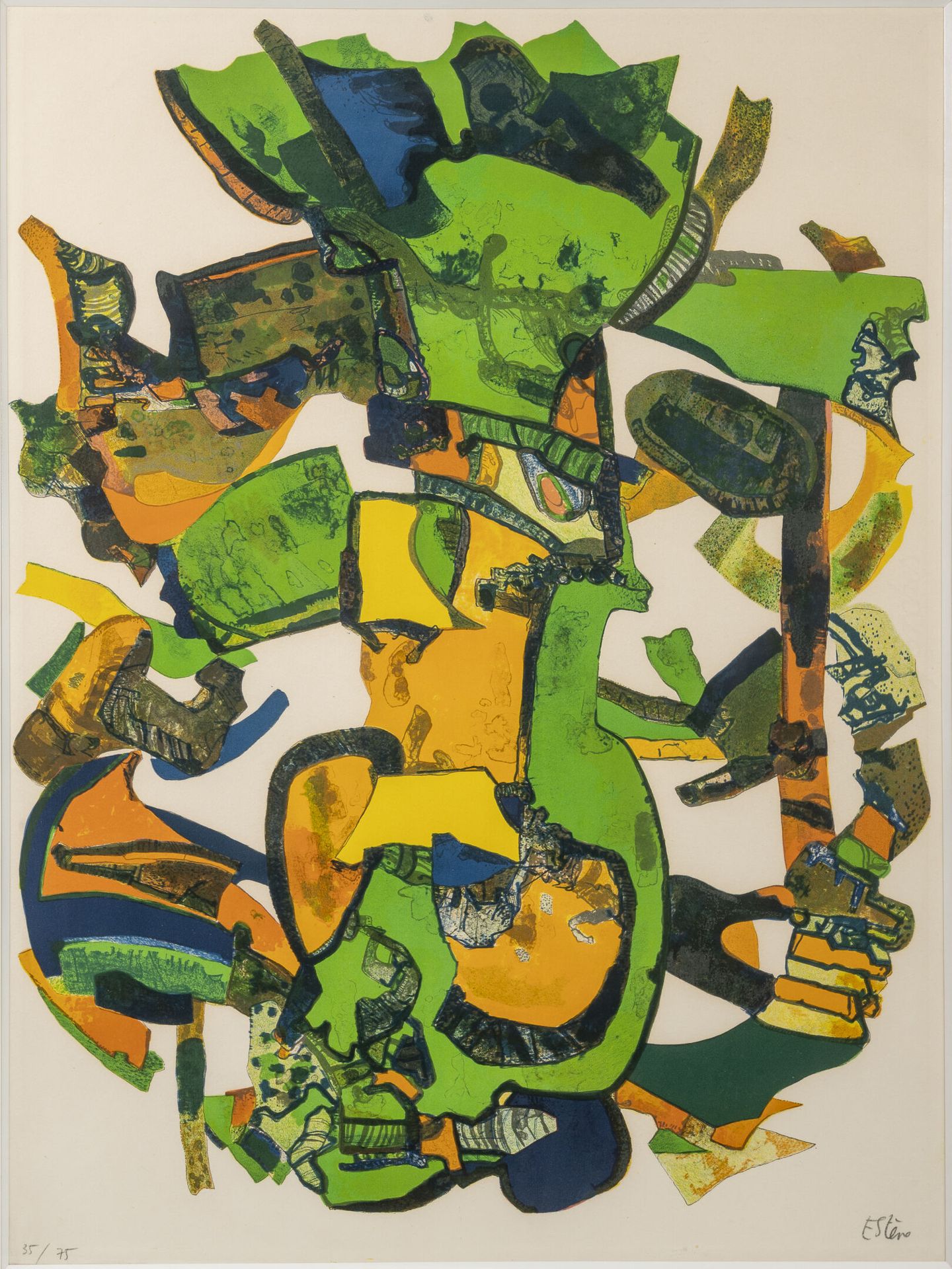 Maurice ESTÈVE (1904-2001) Folerie, 1975.

Lithographie en couleurs sur papier. &hellip;