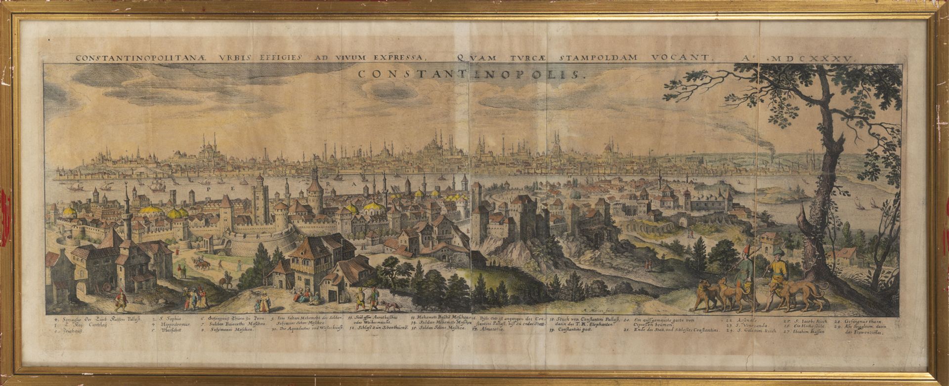 Matthaüs I Merian (1593-1650) Vue panoramique de Constantinople.

Gravure présen&hellip;