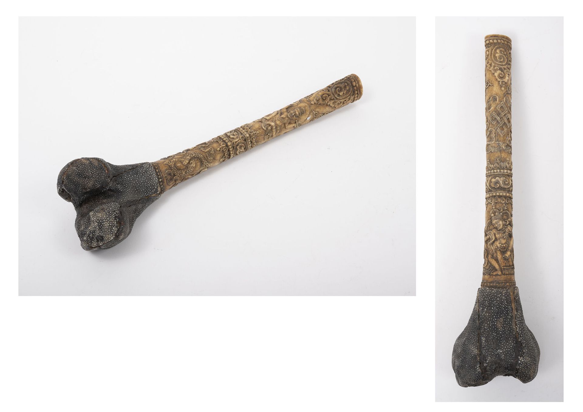 TIBET, fin du XIXème ou début du XXème siècle Känguru-Ritual-Trompete.

Obersche&hellip;