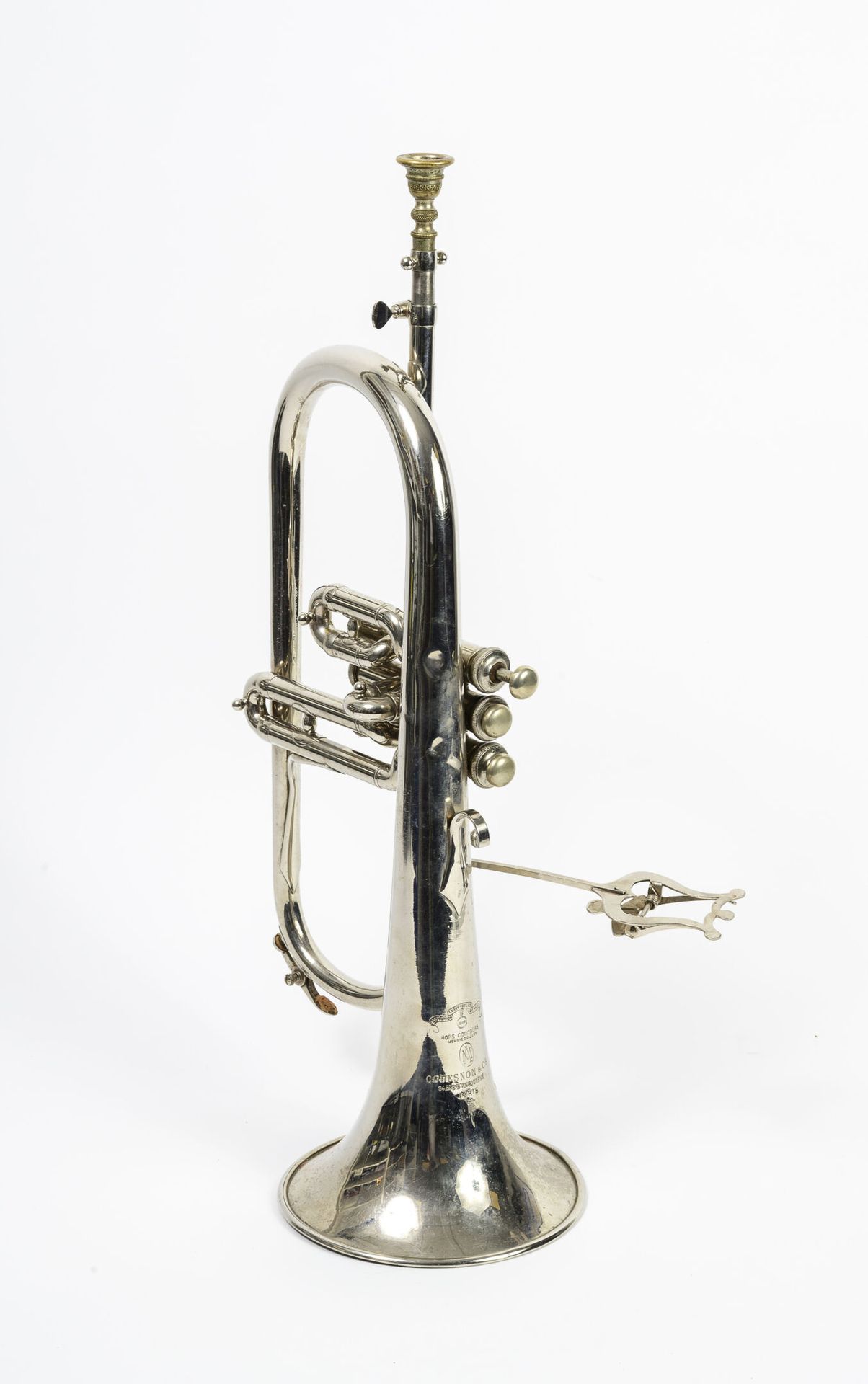COVESNON & Cie Metal trumpet with its score holder. 

Shocks.

In its case (wear&hellip;