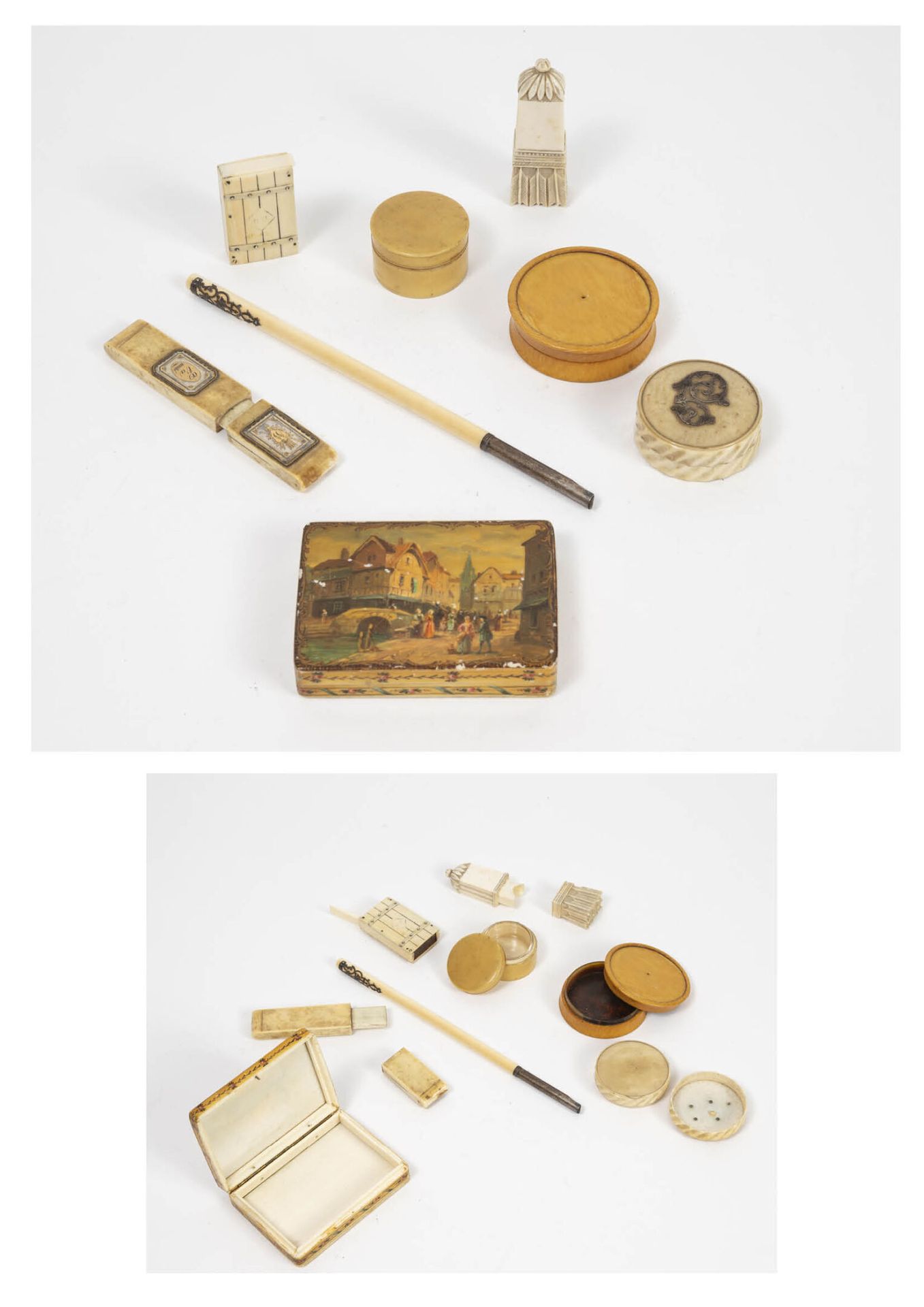 FRANCE, XIXEME SIECLE Small lot of ivory objects (Elephantidae spp; >20%; pre-Co&hellip;