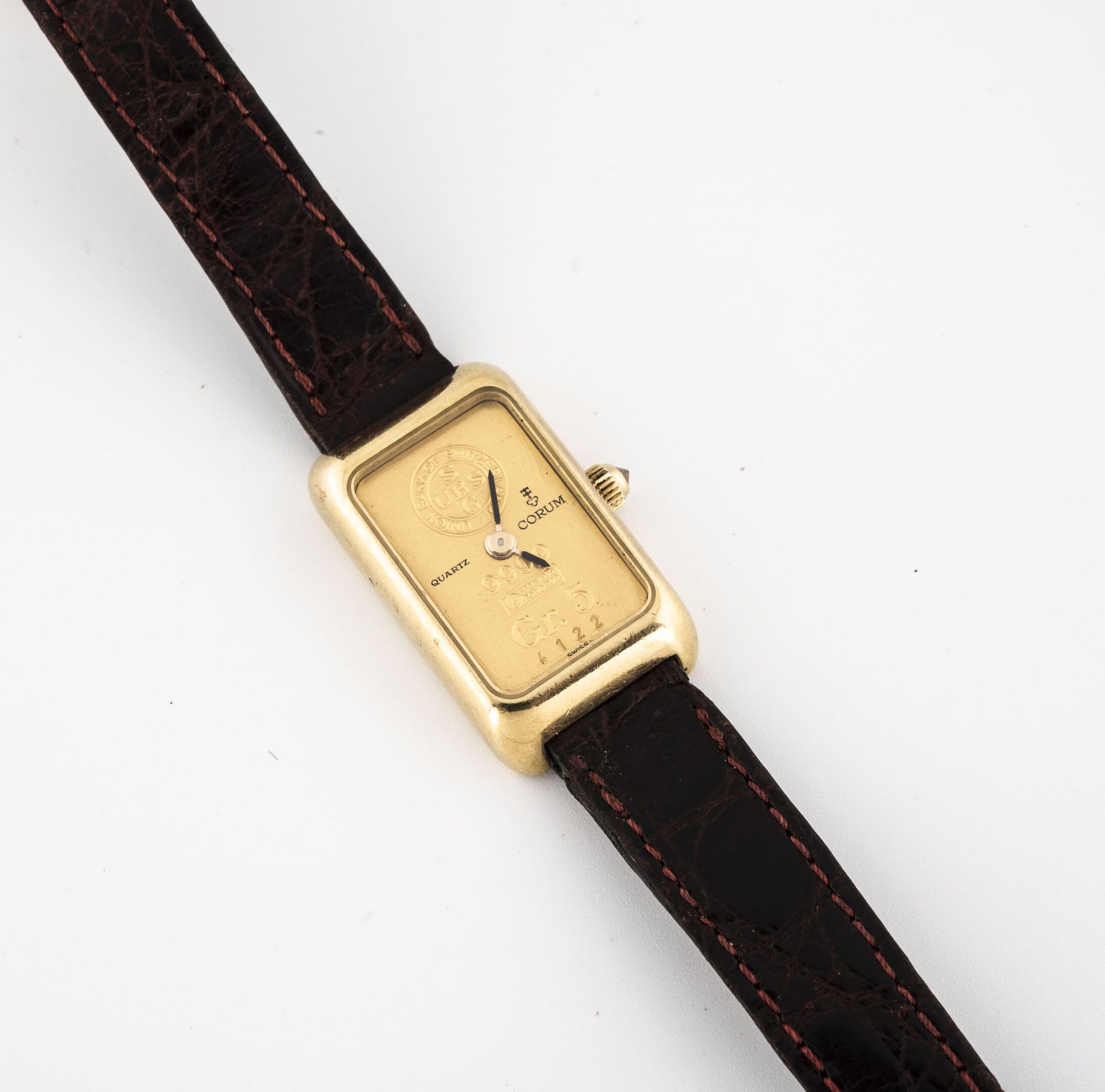 CORUM, Lingot Ladies' wristwatch.

Rectangular case in yellow gold (750).

Dial &hellip;