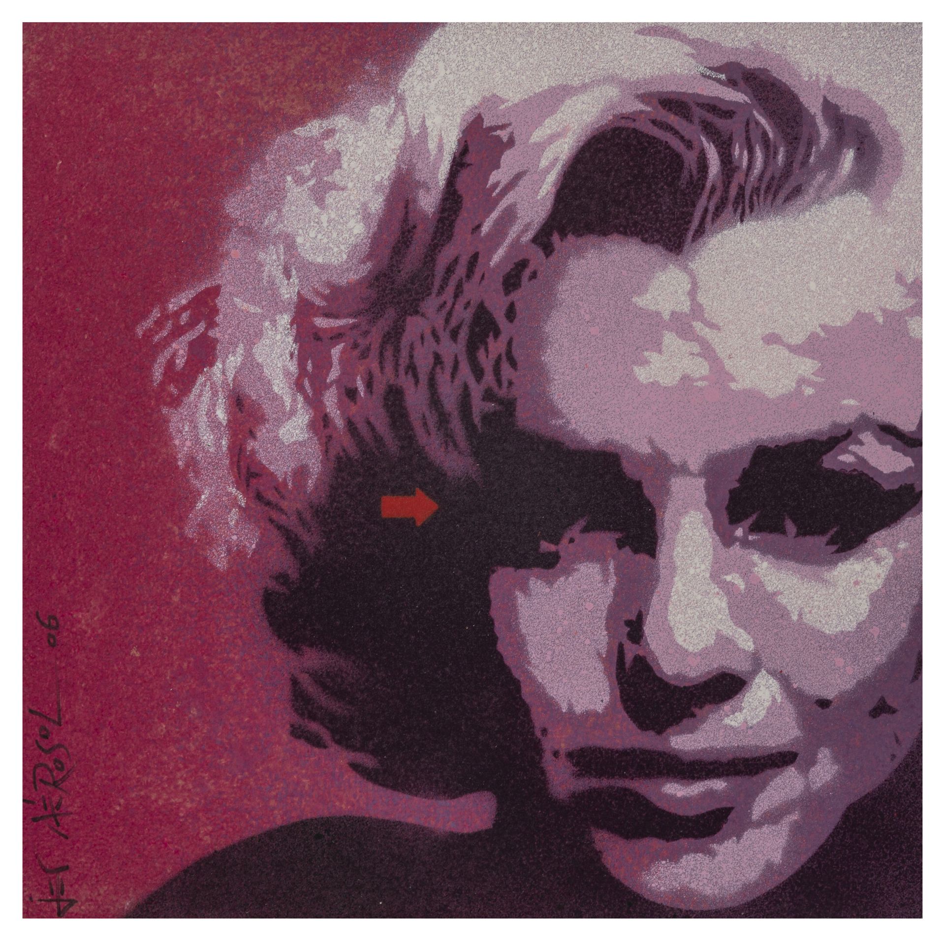 JEF AEROSOL (1957) Marilyn, 2006.

喷漆，面板上的模板。

左下方有签名和日期。

背面有副署，并有专人负责。

20 x 2&hellip;