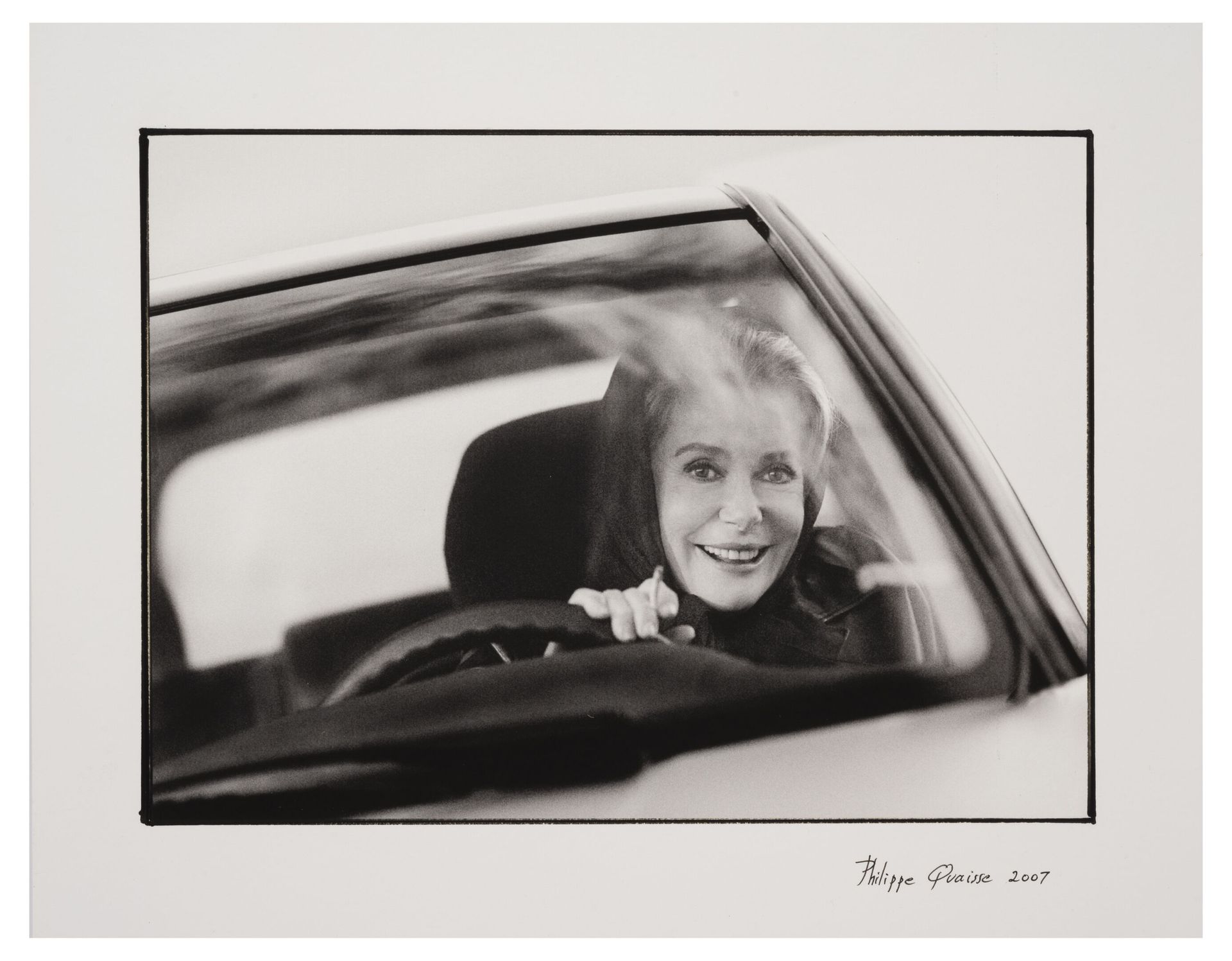 Philippe QUAISSE (XXème - XXIème siècle) 凯瑟琳-德纳芙，个人微笑2007。

喷墨打印在亚光纸上，在纸的四角粘贴。

&hellip;