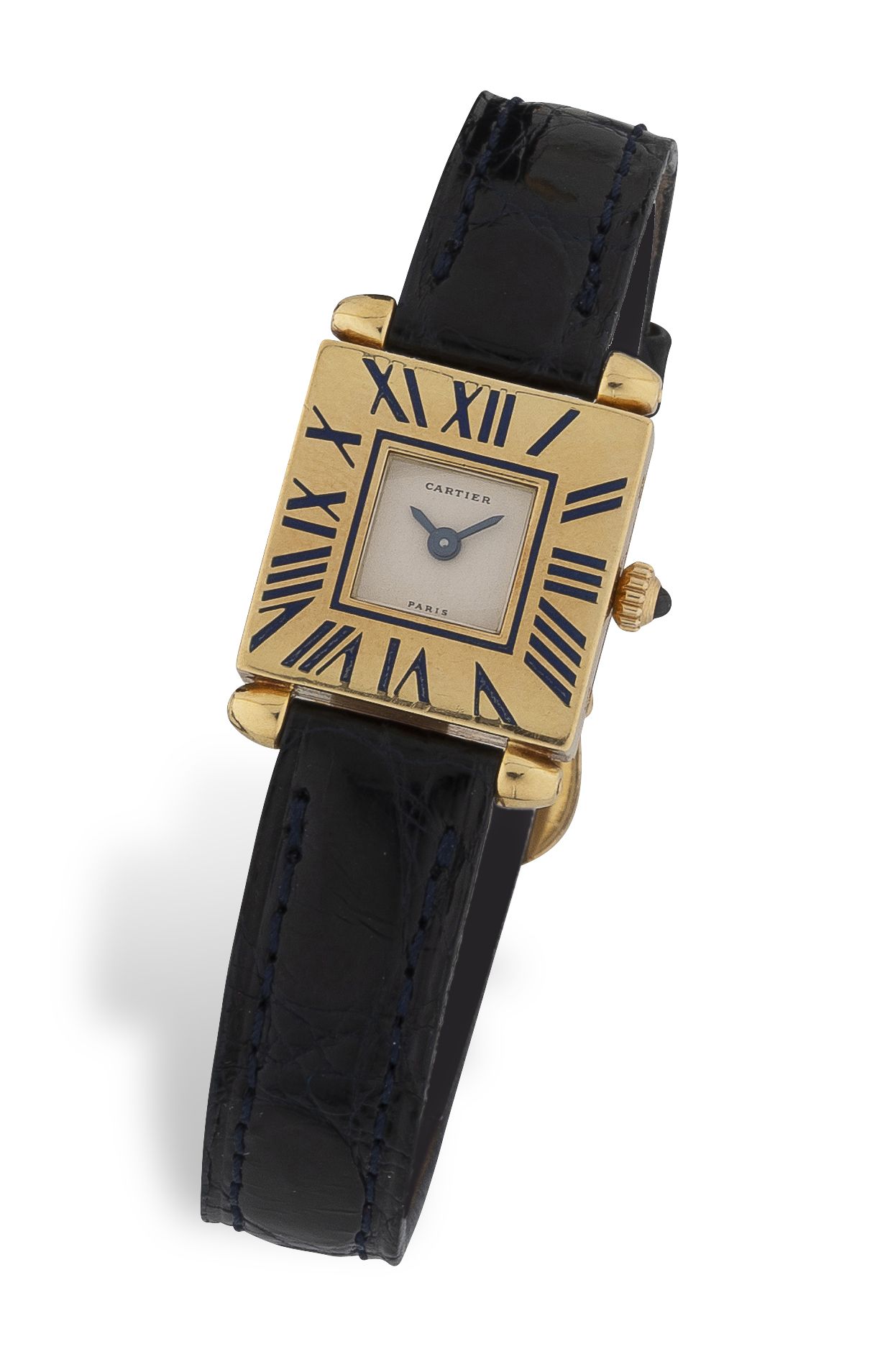 CARTIER "QUADRANT" Ladies' wristwatch in yellow gold (750).

White dial signed a&hellip;