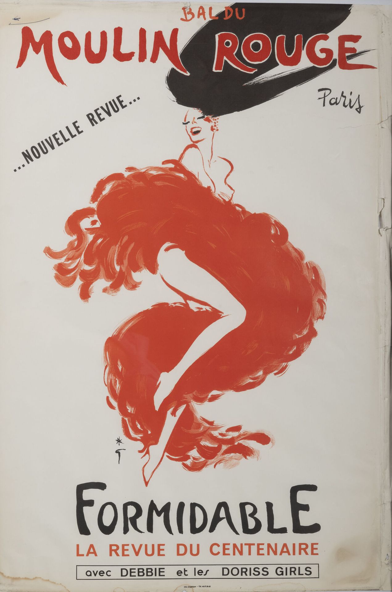 D'après René GRUAU Bal du moulin rouge.新的审查。

与黛比和多丽丝女孩一起演出的伟大的百年纪念活动。

纸上彩色海报。
&hellip;