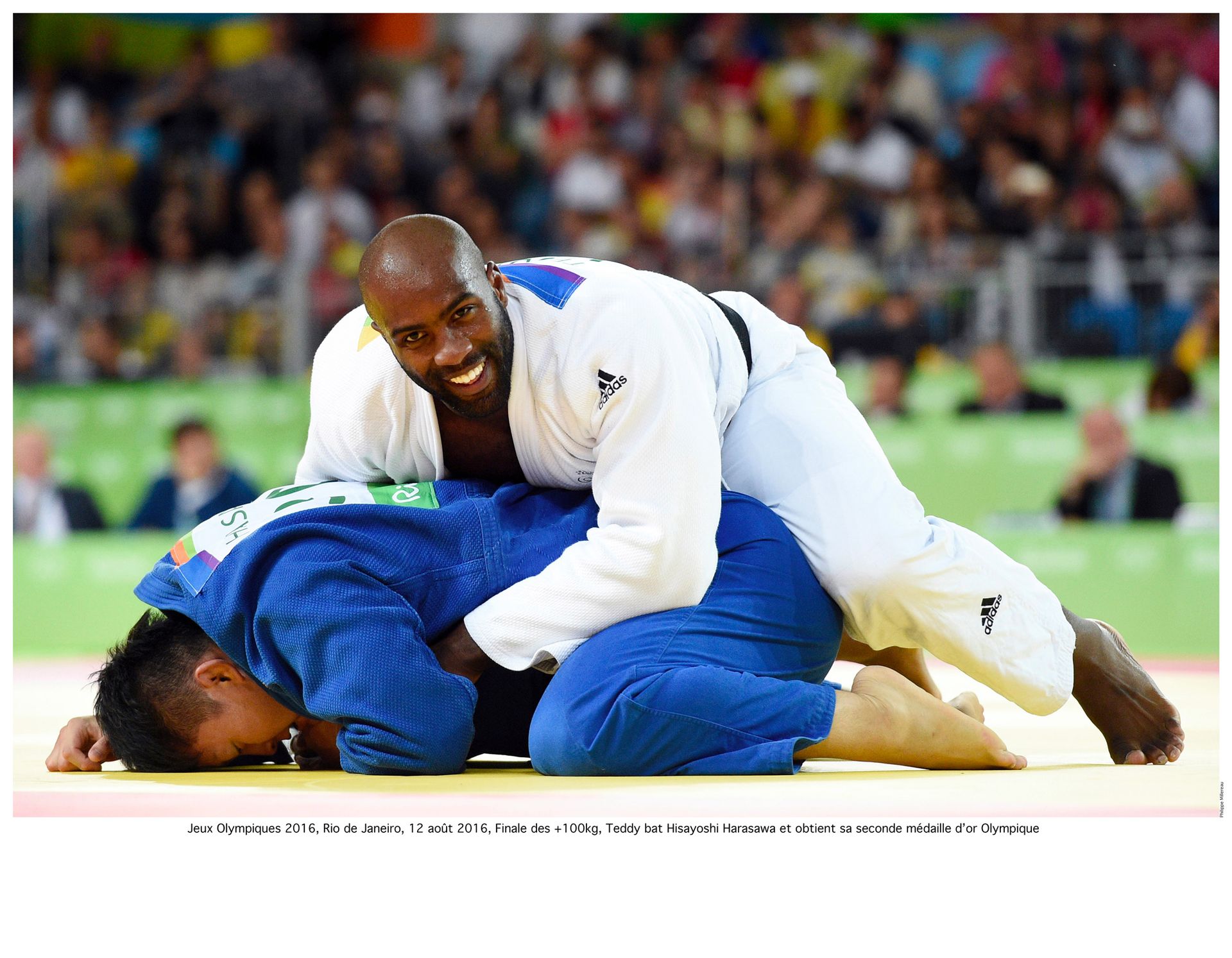 Teddy RINER Photo print* : Teddy Riner wins his 2nd gold medal at the Rio de Jan&hellip;