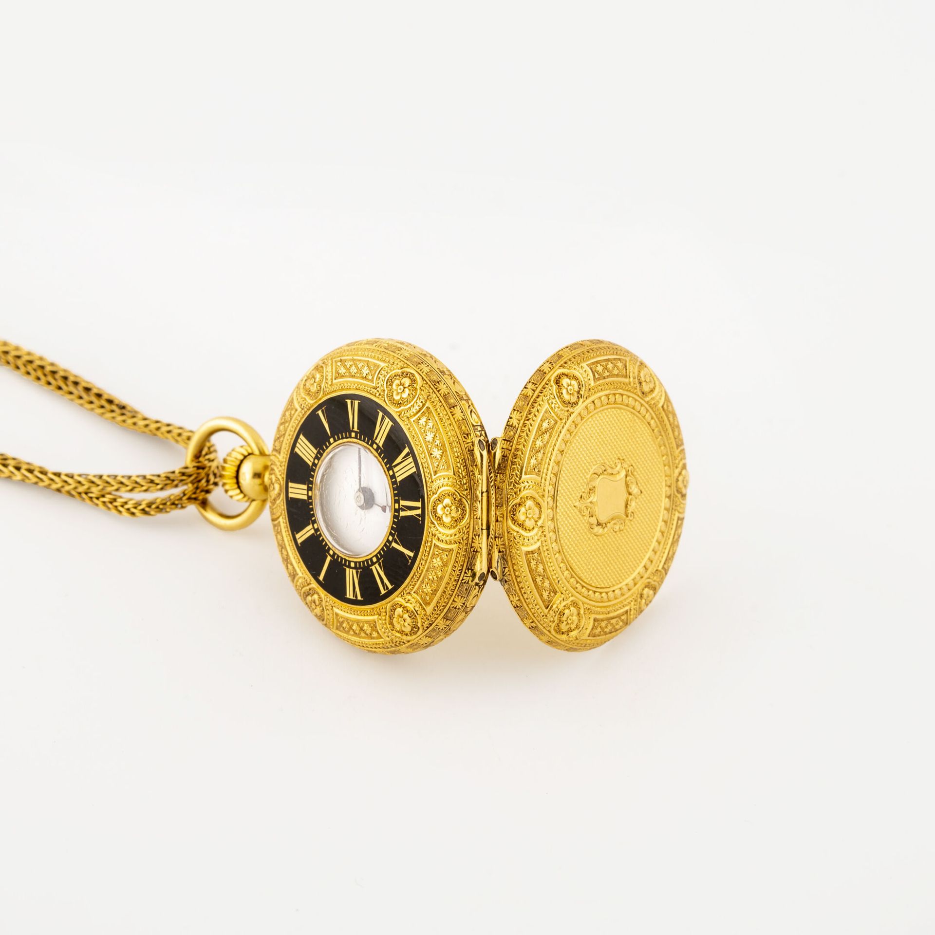 Null Reloj de cuello savonette de oro amarillo (750) con ojo de buey 

Contrapor&hellip;