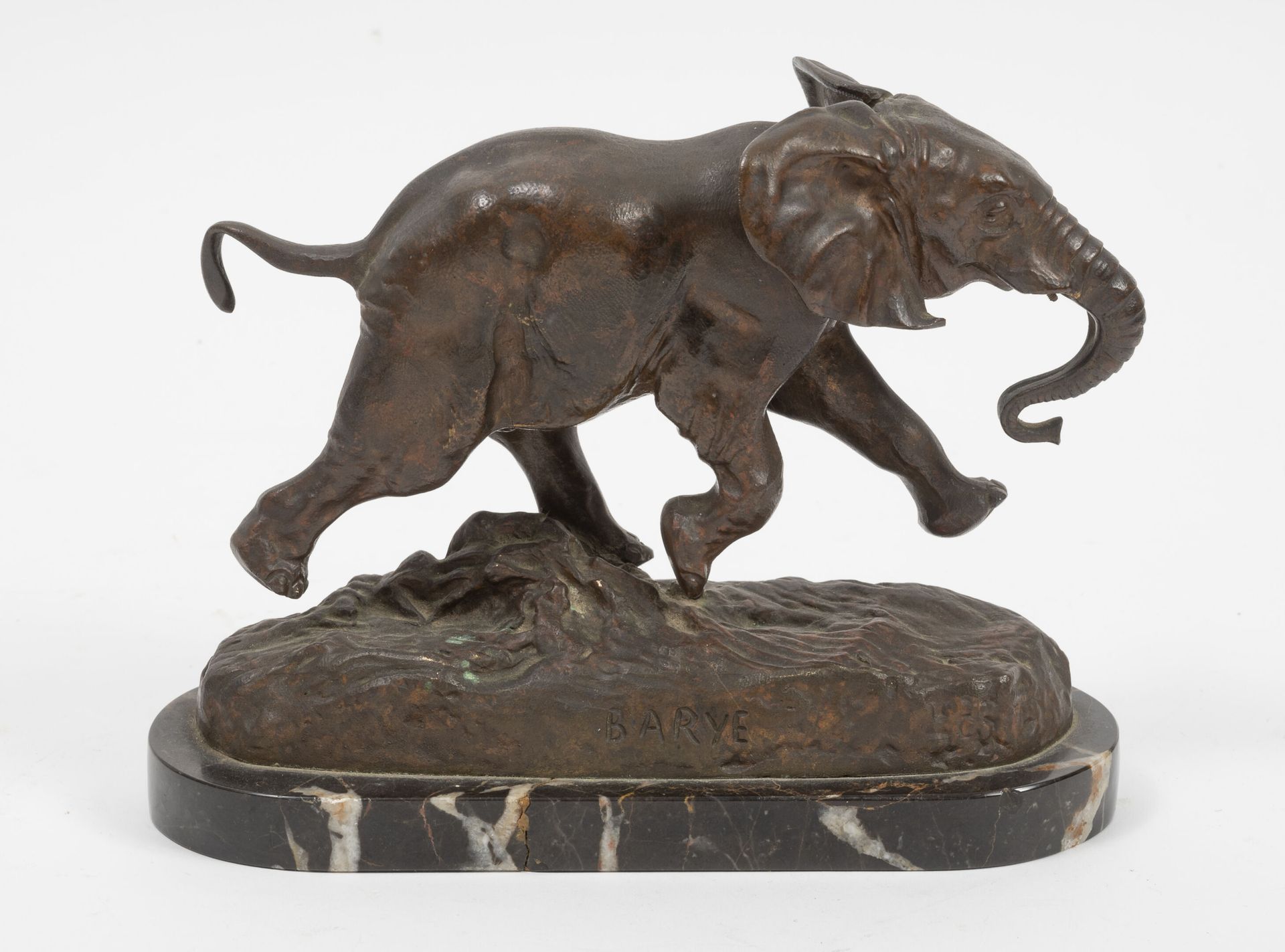 D'après Antoine Louis BARYE (1796-1875) Éléphant du Sénégal. 

Épreuve en bronze&hellip;