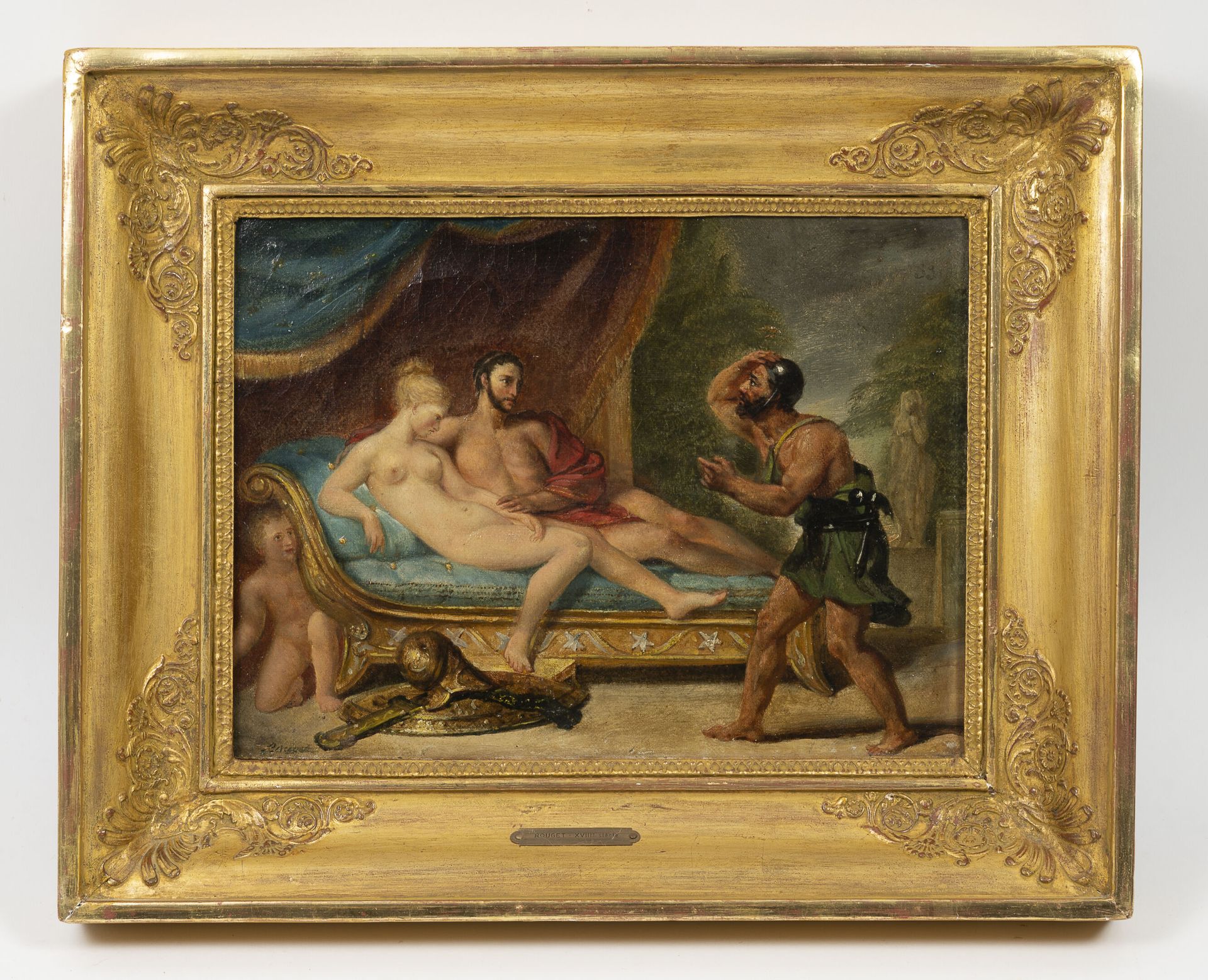 Attribué à Georges ROUGET (Paris 1783-1869) Mars et Vénus surpris par Vulcain (O&hellip;