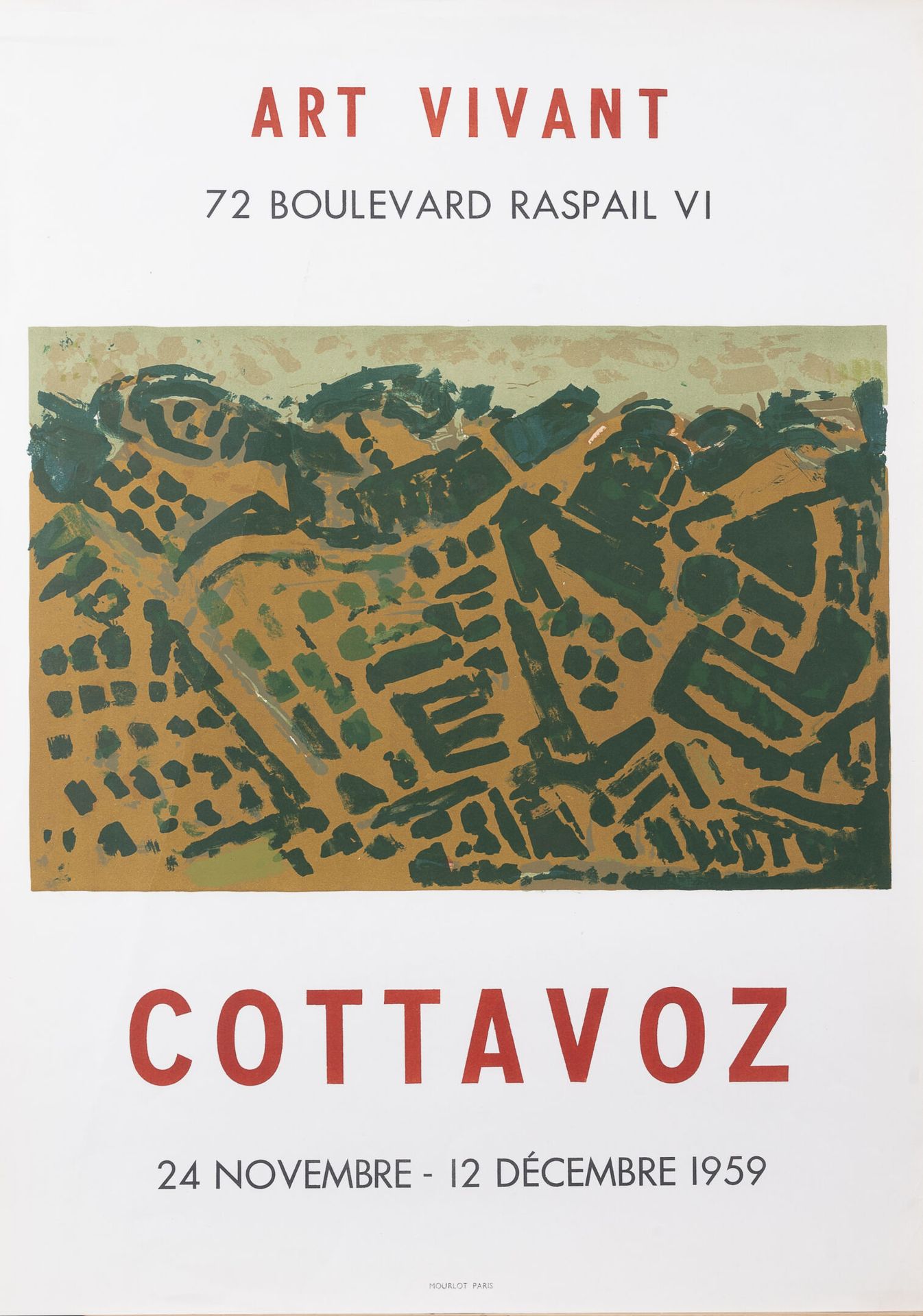 D'après André COTTAVOZ (1922-2012) Art Vivant.

科塔沃兹。

1959年11月24日至12月12日。

海报，M&hellip;