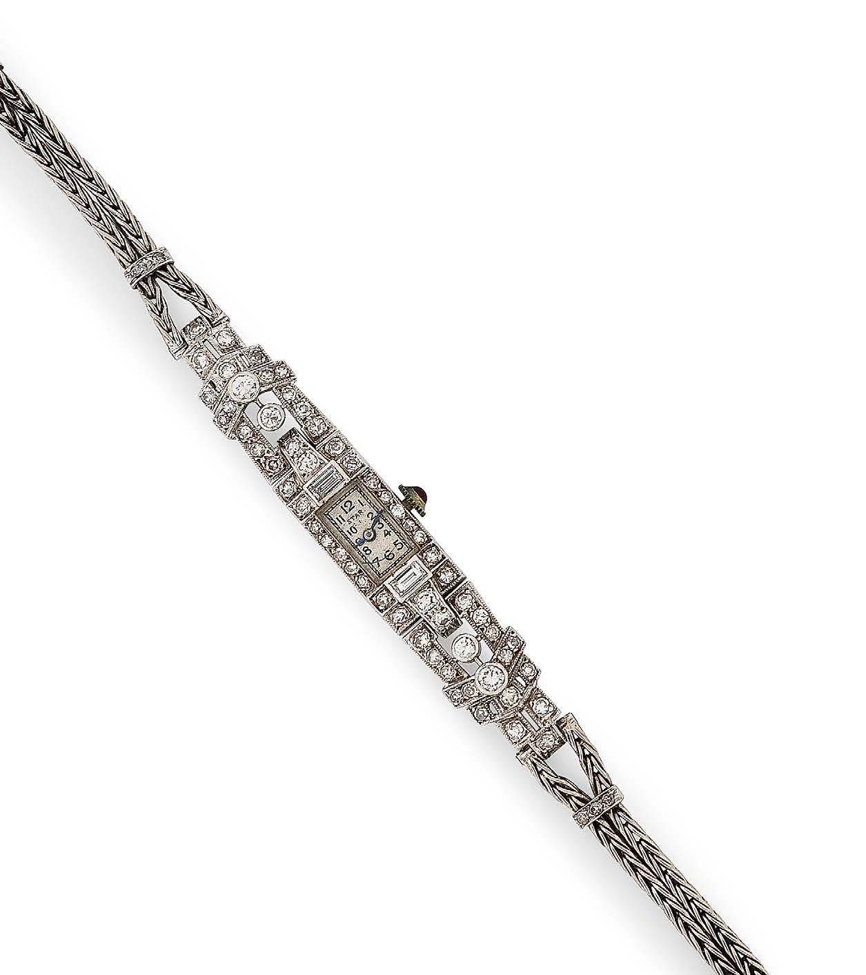 STAR Montre bracelet de dame en platine (850) et or gris (750).
Boîtier en plati&hellip;