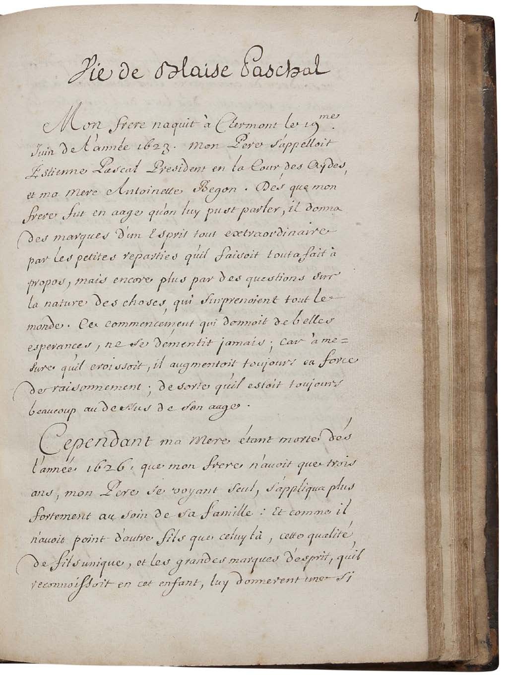 [PASCAL Blaise (1623-1662).] PÉRIER Gilberte, née PASCAL (1620-1687).
MANUSCRIT &hellip;