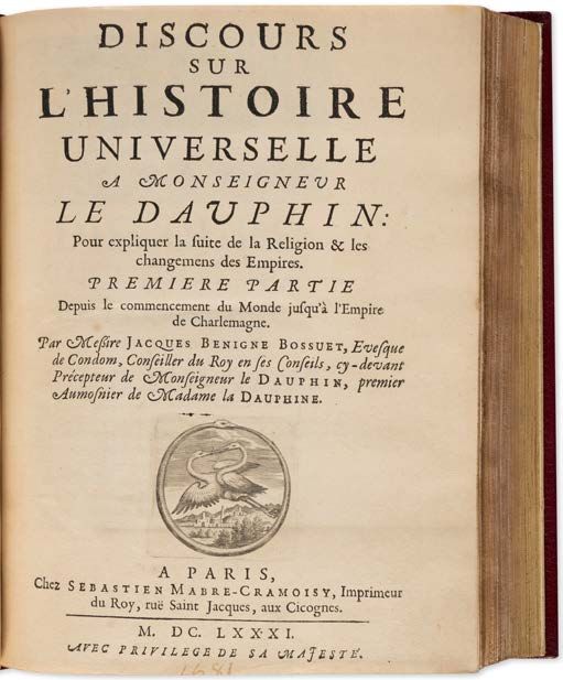 BOSSUET Jacques-Bénigne (1627-1704). 亲笔手稿，[Défense de la Tradition et des Saints&hellip;