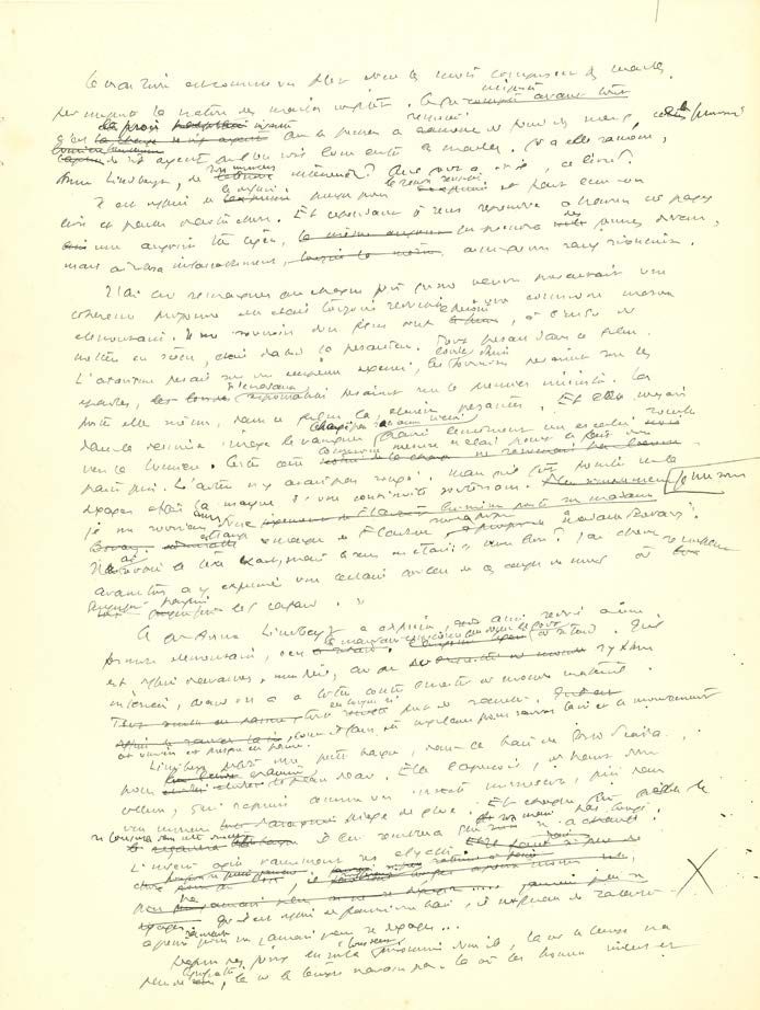 SAINT-EXUPÉRY Antoine de (1900-1944). 亲笔手稿，[Le Vent se lève的序言，1939]；5叶4页
 （27 x&hellip;