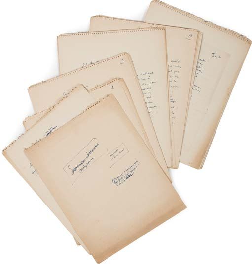 COCTEAU JEAN (1889-1963). Manuscrito autógrafo, Appogiatures, [1952]; 47 páginas&hellip;
