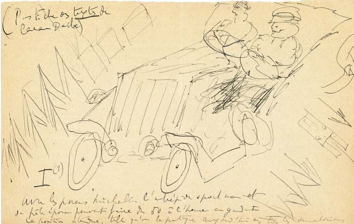 PROUST Marcel (1871-1922). Disegno originale con didascalia autografa; penna e i&hellip;