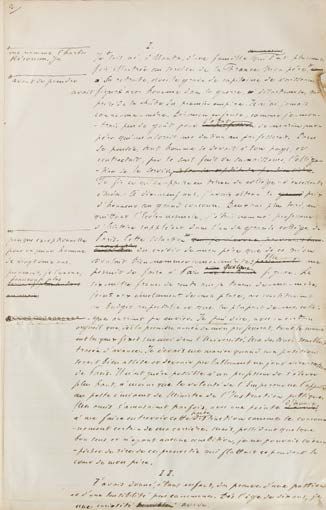 FEYDEAU Ernest (1821-1873). Manuscrito autógrafo, [La Comtesse de Chalis, ou les&hellip;