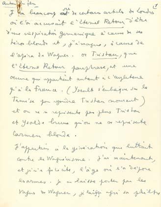 COCTEAU JEAN (1889-1963). 3份亲笔手稿，第二份署名 "Jean Cocteau"，[1946-1948]；15页，大小不一。
关于电影&hellip;