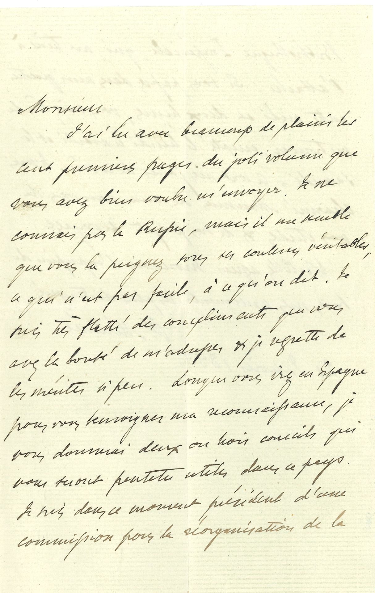 MÉRIMÉE Prosper (1803-1870). L.A.S. «Pr Mérimée», 21 janvier 1858, à Léon GODARD&hellip;