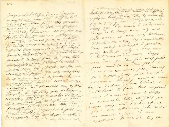 BALZAC Honoré de (1799-1850). L.A.，[巴黎，约1835年1月16日]，致卡斯特里斯侯爵夫人；3页和1/8英寸，精织纸。
写给卡&hellip;